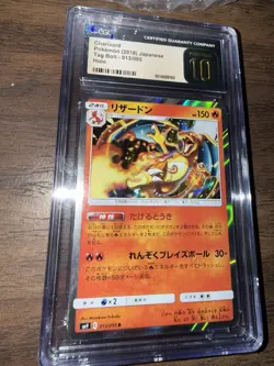 🔥🔥 CGC 10 Pristine Charizard Holo 013/095 Tag Bolt sm9 Japanese Pokemon Card - Image 4