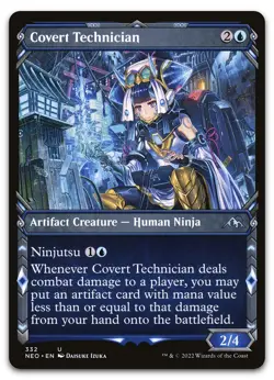 Covert Technician (Showcase) #332 (NM) Kamigawa Neon Dynasty NEO Magic MTG - Image 1