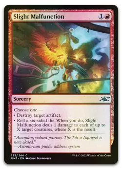 Slight Malfunction #123 (Foil) (NM) Unfinity UNF Magic MTG - Image 1