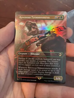 FOIL - Ravenous Tyrannosaurus (Borderless) Univ. Beyond: Jurassic Pikachu World. - Image 3
