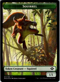 Magic | MH2 | Squirrel // Thopter Double-Sided Token | 11 // 19 | Foil | NM - Image 1
