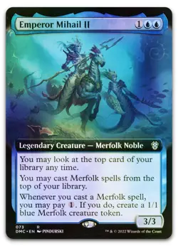 Emperor Mihail II (Extended Art) #73 (Foil) (NM) Dominaria United DMC Magic MTG - Image 1