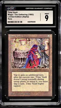 1993 Magic the Gathering MtG - Time Vault - Alpha CGC 9 - Image 1