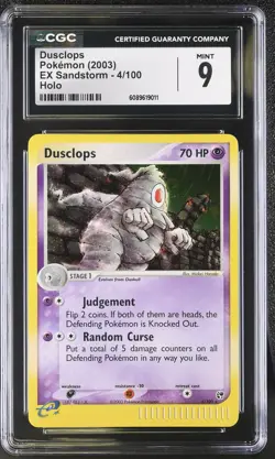 CGC 9 MINT Dusclops 2003 EX Sandstorm 4/100 Holo Pokemon Card - Image 1
