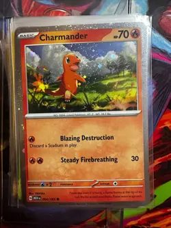 Charmander Cosmos Hoil Pokemon Paldean Fates Cards Costco Promo - Image 1