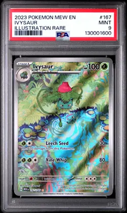 2023 POKEMON MEW EN-151 ILLUSTRATION RARE #167 IVYSAUR PSA 9 - Image 1