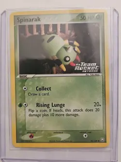 Pokemon TCG Spinarak Team Rocket Returns Reverse Holo With Stamp 78/109 NM/MT - Image 1