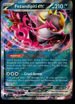 Pokemon Fezandipity ex 038/064 Shrouded Fables SFA English NM - Image 1