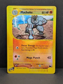 Machoke 38/144 Skyridge Reverse Holo Rare Pokemon TCG Nintendo MP+ - Image 1