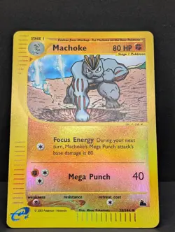 Machoke 38/144 Skyridge Reverse Holo Rare Pokemon TCG Nintendo MP+ - Image 3