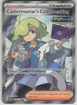Pokemon TCG Ciphermaniac's Codebreaking Ultra Rare SV05: Temporal Forces 198/162 - Image 1