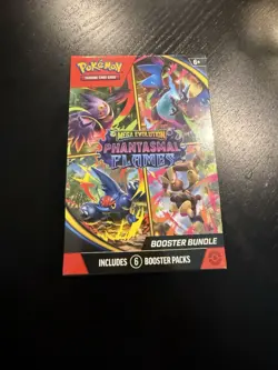 Pokemon TCG Mega Evolution Phantasmal Flames Booster Bundles New Sealed 6 Packs - Image 1