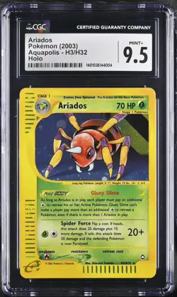 Ariados H03/H32 Aquapolis Holo CGC 9.5 Mint+ Pokemon - Image 1