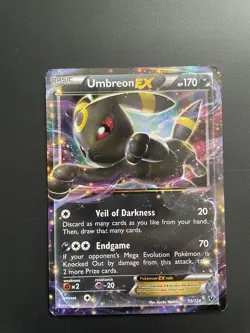 Pokemon TCG Umbreon EX Full Art Ultra Rare 55/124 Fates Collide - Image 1