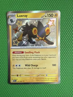 Luxray 137/091 Sv: Paldean Fates Baby Shiny Rare Holo Pokemon TCG - Image 1