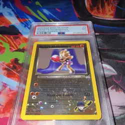 Pokemon TCG Rocket's Hitmonchan Promo Winner 9/10 Reverse Holo PSA 7 - Image 4
