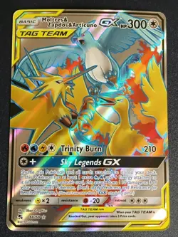 Pokemon TCG Moltres & Zapdos & Articuno GX 66/68 Hidden Fates Full Art - Image 1