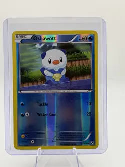 Pokemon TCG Oshawott Black & White Reverse Holo 27/114 Basic 60 HP 20 Power - Image 1