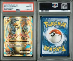 2016 POKEMON XY EVOLUTIONS #101 FULL ART/M CHARIZARD EX PSA 10 - Image 1