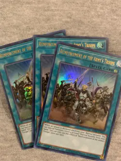 🔥3x Yugioh Reinforcement of the Army's Troops Ultra RARE MP22-EN051 NM PLAYSET - Image 1