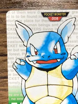 Pokemon Carddass Card Wartortle No.8 Bandai Pocket Monsters Green ver. 1996 - Image 3