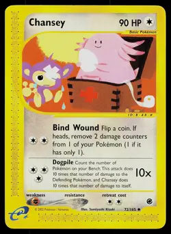 Pokemon Expedition 72/165 Chansey Pokemon Card - Image 1