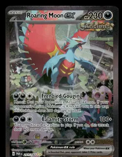 2# Pokemon Cards Roaring Moon ex 251/182 Paradox Rift Special Illustration Rare - Image 1