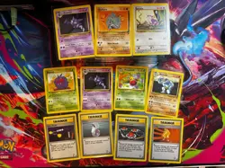 1999 Vintage Pokemon WOTC Base Set 2 Card Lot 11 Haunter Venonat Rare Rhydon - Image 1