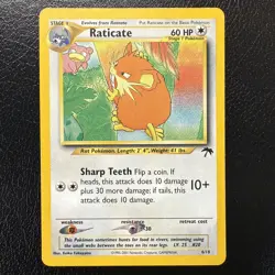 Raticate 6/18 Southern Islands Promo Pokemon Card HP/DMG - Image 1
