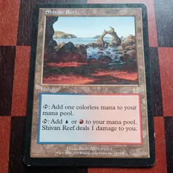 Mtg Shivan Reef MP/LP Apocalypse Ping Land Magic Card Rare - Image 1