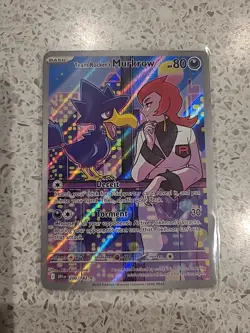 Pokemon TCG Team Rockets Murkrow Card 200/182 Destined Rivals Illustration Rare - Image 2