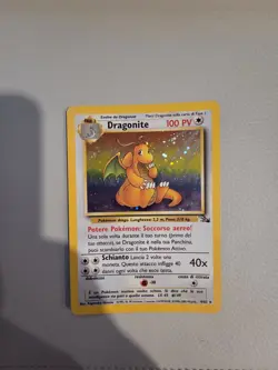 Pokemon TCG 1999 Italian Fossil Dragonite Holo Card 4/62 HP - Image 2