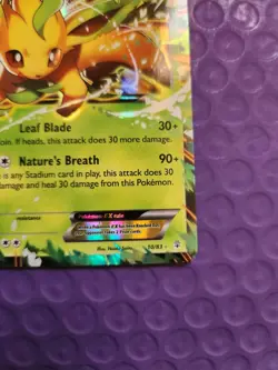 Leafeon 10/83 Generations 2016 Holo Rare Pokemon Card TCG LP-NM - Image 2