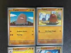 Dugtrio(x2)+Diglett(x2) 4-card Pokemon Scarlet&Violet mixed lot - PWE - Image 3