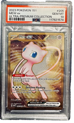 2023 Pokemon Mew ex Full Art 151 UPC Gold Metal Promo Card 205/165 PSA 10 GEM MT - Image 1