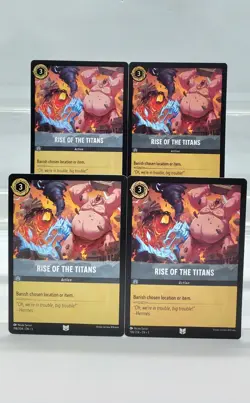 Disney Lorcana Rise of the Titans 198/204 4 Cards Playset Into the Inklands - Image 1