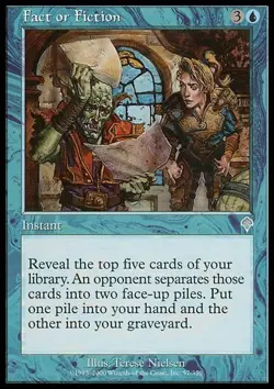 1x Fact or Fiction Heavy Play MTG Magic - Kid Icarus - - Image 1