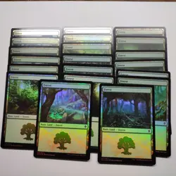 Lot of 20x Random FOIL FOREST - Basic Lands - MTG Magic NM-LP - Image 1