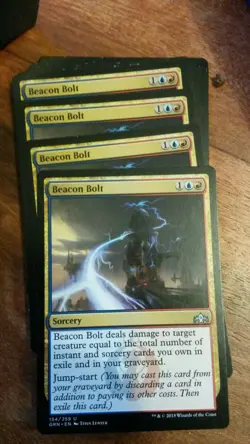 Beacon Bolt x4 - MTG Magic: The Gathering - Guilds of Ravnica - Image 1