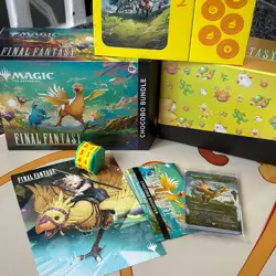 Final Fantasy MTG Chocobo Bundle Paradise Promo, Storage Box & Life Counter - Image 1