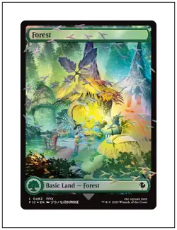 1x Forest - Chocobo Track Foil - 0482, Final Fantasy, Magic MTG NM - Image 1