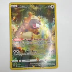 Pokemon Bidoof GG29/GG70 Crown Zenith Galarian Gallery Ultra Rare Holo Card - Image 1