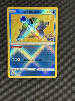 Radiant Blastoise 018/078 Holo Radiant Rare Pokemon GO 2022 Pokemon - Image 1