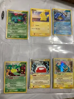 6-LOT-(POKEMON CARDS) BLASTOISE ,VENUSAUR, PIKACHU,ELECTROHP 50 6/10 PBG-1P7-H6N - Image 1