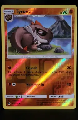 POKEMON TYRUNT 68/131 REVERSE HOLO FORBIDDEN LIGHT NM - Image 1