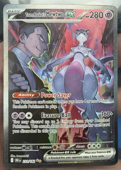 Team Rocket's Mewtwo EX 231/182 SIR Sv10: Destined Rivals Pokemon TCG NM - Image 1