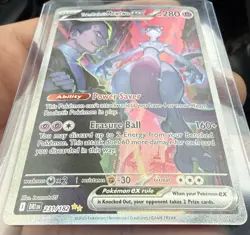 Team Rocket's Mewtwo EX 231/182 SIR Sv10: Destined Rivals Pokemon TCG NM - Image 3