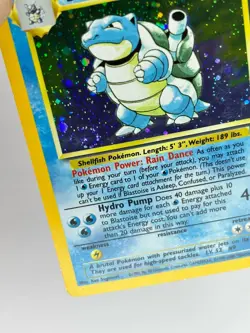 Pokemon TCG Blastoise Holo Rare (Base Set 2) 2/102 WOTC 1999 Vintage SWIRL 🌀 - Image 3