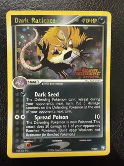 Pokemon TCG Dark Raticate Team Rocket Returns 17/109 Reverse Holo Rare MP - Image 1