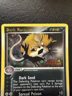 Pokemon TCG Dark Raticate Team Rocket Returns 17/109 Reverse Holo Rare MP - Image 2
